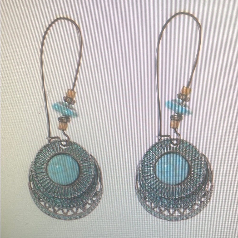Elegant Turquoise Dangle Earrings
